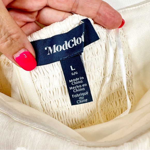 Modcloth NEW Southern Belles Ringing Maxi Dress Ivory Polka Dot Large White - Picture 10 of 16